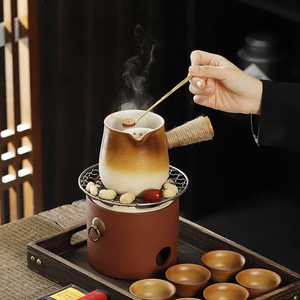 中式围炉煮茶烤奶罐罐茶烤火炉套装烧烤炉家用烤架炉户外煮茶瓦罐