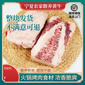 宁夏黄牛牛胸口油胸口朥500g牛胸口肉火锅食材 新鲜牛肉烧烤牛胸