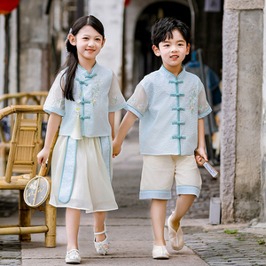 六一儿童演出服饰幼儿园表演服中国古风国学舞蹈毕业新中式汉服女