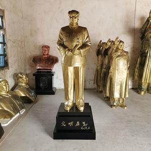 毛主席铜像树脂纯镀铜摆件毛泽东摆像客厅雕塑像大厅大型开国像