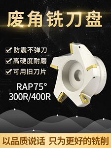 75度加工中心铣刀盘废角端面铣刀盘RAP400R 50 63 80 100 125 160