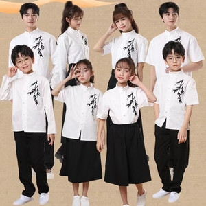 儿童合唱演出服中小学生朗诵演讲表演服中国风五四青年运动会服装