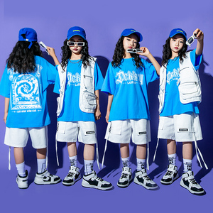 六一儿童演出服嘻哈街舞服装潮酷少儿hiphop童装男童架子鼓表演服