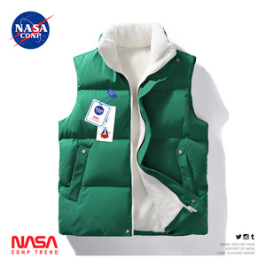 NASA联名重磅加厚羽绒棉马甲男士冬季宽松加绒北极绒内里保暖背心