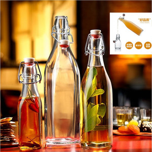 卡扣玻璃密封水瓶酵素酿酒瓶饮料瓶果酒瓶泡酒玻璃瓶油壶葡萄酒瓶
