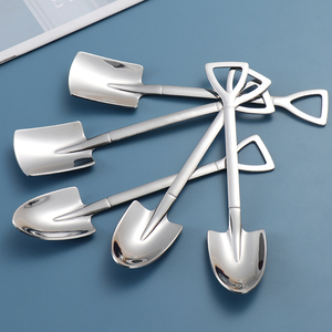 铁锹勺子创意可爱小勺子不锈钢家用吃饭西瓜铁铲勺甜品网红雪糕勺