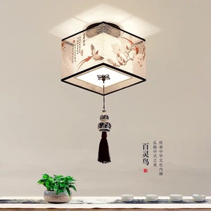 新中式过道灯玄关阳台吸顶灯LED现代简约卧室走廊门厅中式小吊灯