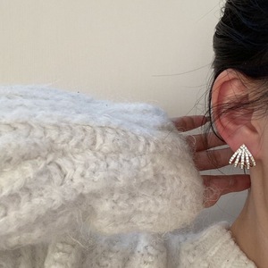 韩国时尚个性耳钉女复古气质百搭包耳垂耳坠银针水钻水滴耳环