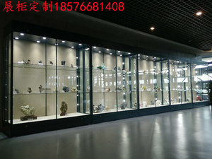 艺术品展示陈列柜 个人收藏馆玻璃展架 深圳博物馆展柜制作厂家