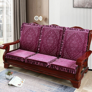 实木沙发垫带靠背木椅子坐垫靠垫连体一体红木联邦椅垫加厚座垫冬