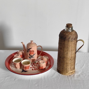 民俗老物件茶壶茶碗茶盘摆件董杂项老东西复古怀旧老式暖壶装饰品