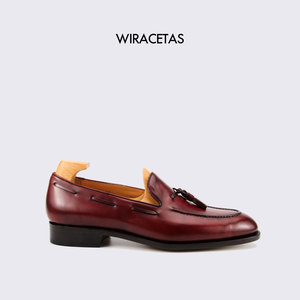 WIRACETAS唯世定制 流苏乐福鞋 手缝沿条固特异皮底男士休闲便鞋