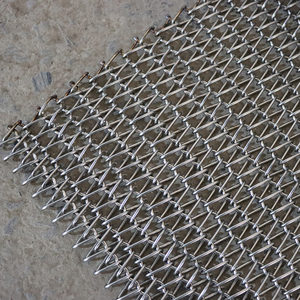 不锈钢网带耐高温链条式隧道炉烘干线菱形螺旋网金属网链输送带