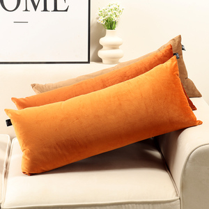 橙色长条形腰枕头枕靠背垫客厅沙发靠枕护腰床头抱枕靠背靠垫套子