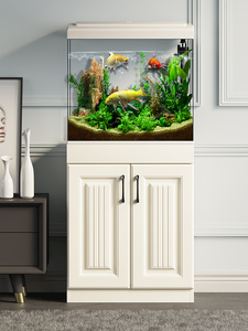 鱼缸客厅中型金小型带柜子一体电视柜新款立式造景落地家用过滤器