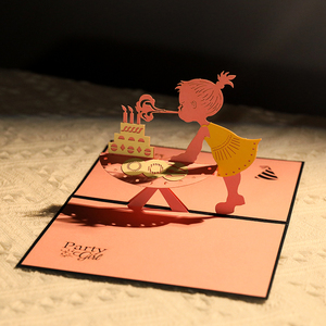 生日贺卡礼物手工立体高级感创意3D纸雕送女朋友女生精致礼品祝福留言女孩小卡片定制送员工礼品创意
