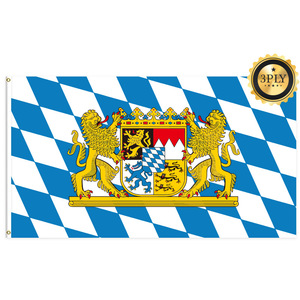 巴伐利亚雄狮国旗双层加遮光布90*150节日通用旗彩旗球迷