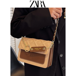 ZARA女包小包包女夏季2022新款潮时尚链条小包百搭小众设计斜挎包