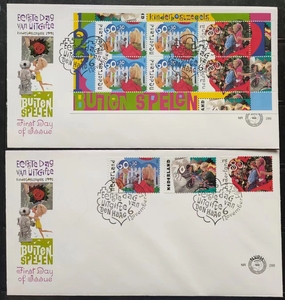 2.荷兰邮票1991 儿童福利附捐 儿童 游戏 玩具 捉迷藏  首日封  6