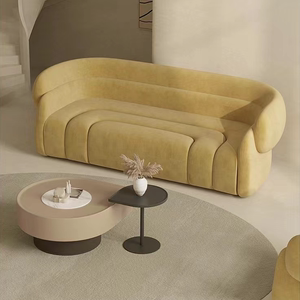 北欧轻奢小户型客厅休闲沙发意式简约现代设计师创意网红丝绒沙发