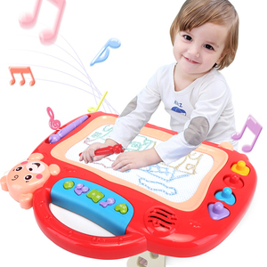 儿童磁性画板写字涂鸦彩色板带音乐写字板可擦写宝宝玩具2一3三岁