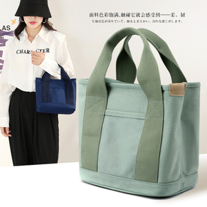 日本杂志同款日系千层包帆布手提包休闲时尚多层迷你小方包妈妈包