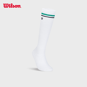 Wilson威尔胜官方24新款女子条纹时尚及膝袜长袜网球运动袜