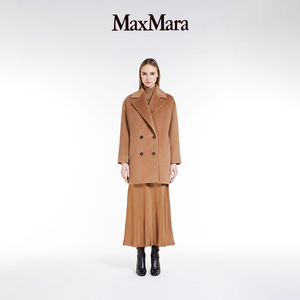 【季末甄选】MaxMara 女装绵羊毛双排扣短款大衣6086013306&