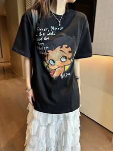 BBK买手店｜NRTW原创小众设计师品牌女装贝蒂动漫宽松大版短袖T恤