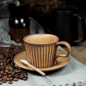 日式咖啡杯欧式小奢华马克杯家用复古早餐杯精致陶瓷咖啡杯碟套装