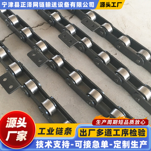 304不锈钢大节距链条非标定制弯板带耳滚子输送链条工业传动链条
