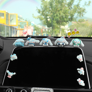 玉桂狗汽车摆件可爱卡通人物汽车中控台显示屏装饰内饰用品新款女