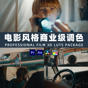 电影风格商业级LUTs调色预设达芬奇/PS/PR/LUT/FCPX视频滤镜