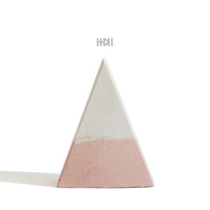 一加一|混凝土g 三角形 水泥雪山摆件 灰色粉红色 北欧家居 富士