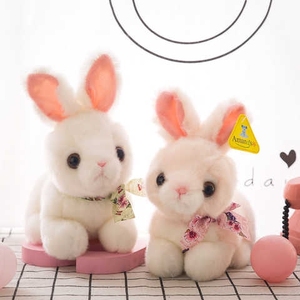 韩国超萌可爱小白兔毛绒玩具仿真兔子公仔小号布娃娃女孩生日礼物