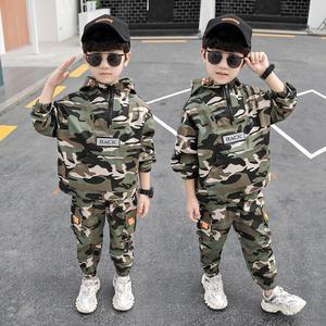 童装休闲迷彩服男童卫衣套装儿童秋冬特种兵两件套幼儿园军训服装