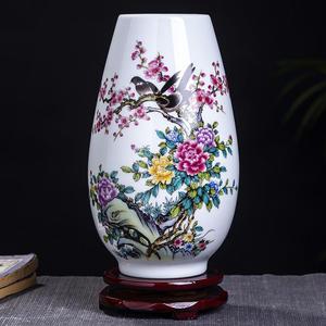 腊梅专用花瓶适合放干花的花瓶银柳枝干花瓶配冬青的花瓶中式家居