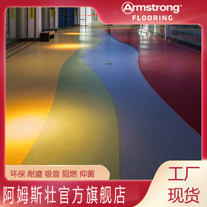 阿姆斯壮PVC塑胶地板复合同透地胶学校医院耐磨防滑吸音Armstrong