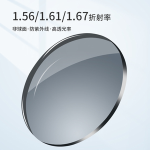 【墨镜升级镜片】1.56/1.61/1.67定制染色太阳镜片近视加散光墨镜