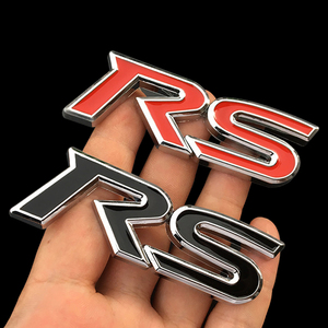 汽车RS金属立体中网车标志 RS后贴标 尾贴标改装进气口栅格中网标