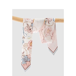法国进口LV适用粉色包包丝巾小长条女窄飘带发带绑包丝带腰带领巾