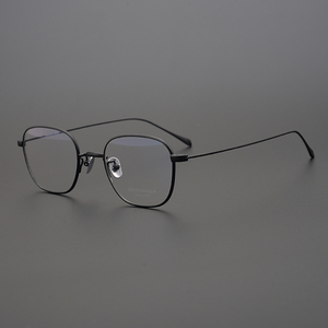 设计师极简风格日本记忆纯钛超弹防兰光女平光镜男潮近视眼镜框架