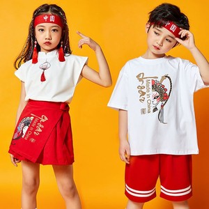 儿童啦啦操表演服中国风幼儿园演出服小学生啦啦队韩版嘻哈街舞服