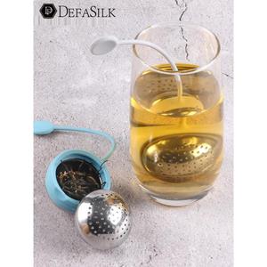 不锈钢茶漏球泡茶工具硅胶圆球茶隔创意DIY茶具滤茶器生活调味球