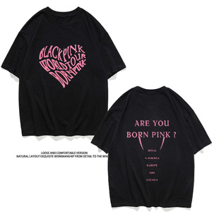 BLACKPINK演唱会Lisa爱心短袖t恤男女周边BORNPINK同款rose衣服夏