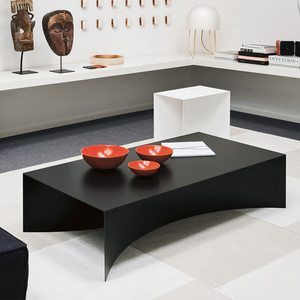 意式极简茶几黑色长方形设计师客厅沙发组合家用创意简约大小户型