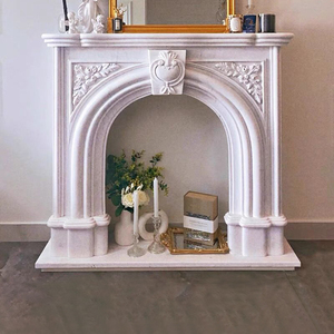 法式壁炉大理石定制欧式雕花天然汉白玉石雕美式石材壁炉装饰柜
