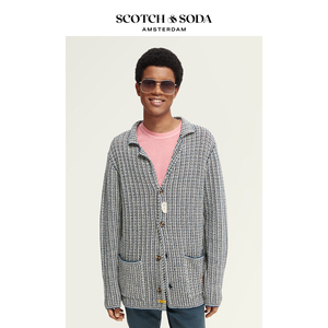 Scotch&Soda荷兰苏打春夏新款 休闲西装夹克设计针织开衫外套男装