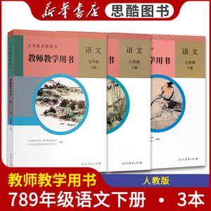 2024正版人教版初中教师教学用书七八九年级下册语文3本套装 789年级下册语文教参教案初一初二初三语文下学期课堂教学指导参考书