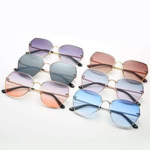 Fashion tend Decorative Sunglasses Metal Cut Edge Ocean Piec